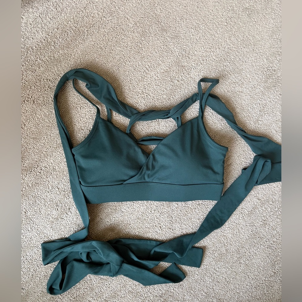 Fabletics Green Wrap-Around Sports Bralette